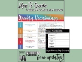 FREE Vocabulary Lesson Planning Guide