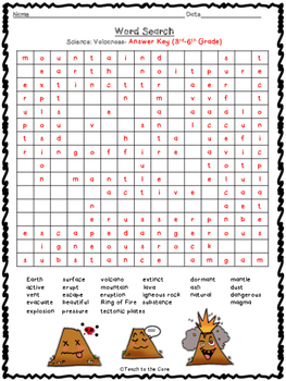 free volcanoes word searches 3rd 6th grade by teach to the