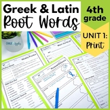 FREE WEEK of 4th Grade Vocabulary Greek & Latin Root Words