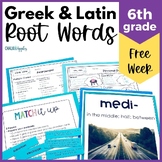 FREE WEEK of 6th Grade Vocabulary Activities for Greek & L