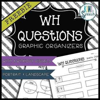 Preview of FREE WH Questions Graphic Organizers