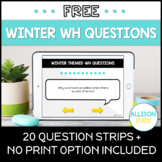 FREE WH Questions Winter Themed Speech Therapy | Digital a