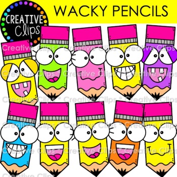 Preview of FREE Wacky Pencils Clipart
