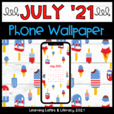 FREE Wallpaper Background July 2021 Phone Calendar July Su