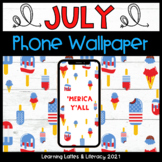FREE Wallpaper Background July 'Merica Phone Calendar July