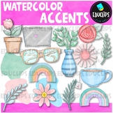 FREE Watercolor Accents Clip Art Set {Educlips Clipart}