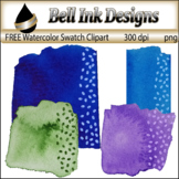 FREE Watercolor and Crystal Swatches Clipart