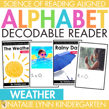 Preview of FREE Weather + Rain Alphabet Decodable Readers Science of Reading Decodable Book