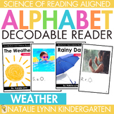FREE Weather + Rain Alphabet Decodable Readers Science of 