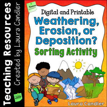 Preview of Weathering and Erosion Sorting Activity | Digital and Printable