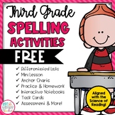 Spelling Activities Third Grade FREE