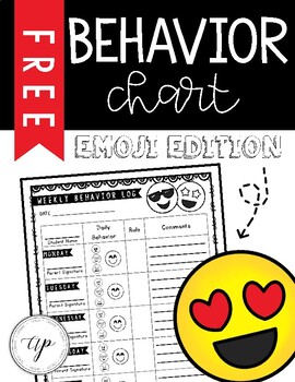 FREE Weekly Behavior Chart by Ana Peavy | TPT