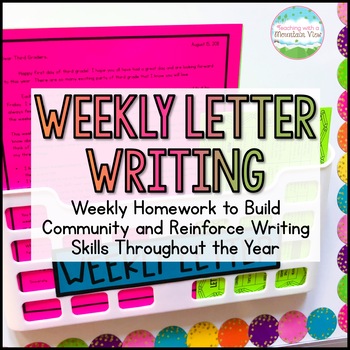 Preview of FREE Weekly Letter Writing Homework