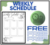 FREE Weekly Schedule Planner - Black and White