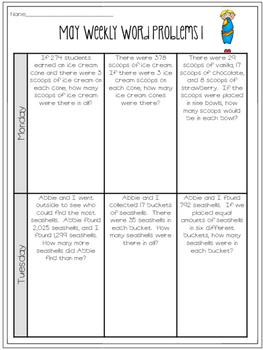 free may daily word problems 4th grade distance learning by ashleigh