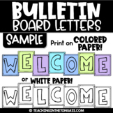 Free Welcome Printable Bulletin Board Letters