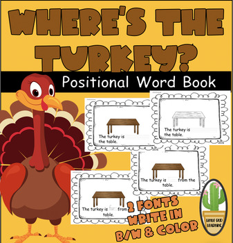 Preview of FREE Where's the Turkey? Positional Words Book