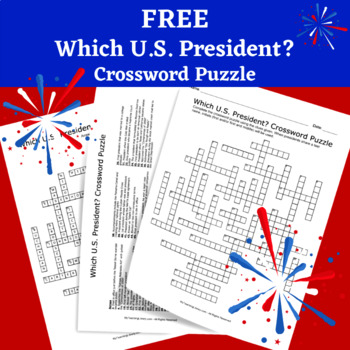 Preview of FREE Which U.S. President Crossword Puzzle