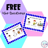 FREE Who Questions with Visual Choices for Speech Therapy