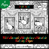 Wild Animals Mindfulness Mandala Coloring Pages, Animals P