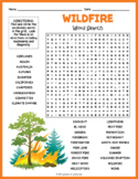 FREE Wildfire Word Search Puzzle Worksheet Activity