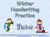 FREE Winter Handwriting Practice- Kindergarten and First Grade