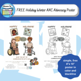 FREE Winter Holiday AAC Awareness Poster