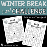 Band Practice Challenge/ Band Worksheet- WINTER FREEBIE!!