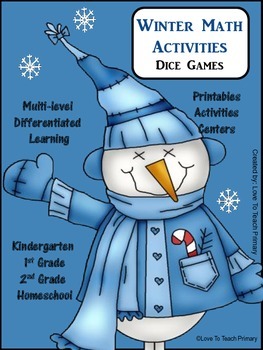 Preview of FREE Winter Math Dice Games