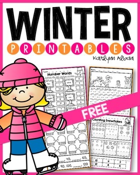 Preview of FREE - Winter Math and Literacy Printables