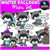 FREE Winter Raccoons Clipart Mini Set {Educlips Clipart}