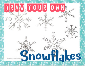 Free Winter Snowflake Drawing Prompt French And English Version By Draw Calm