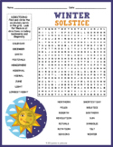 FREE Winter Solstice Word Search Puzzle Worksheet Activity