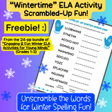 FREE Winter Word Scramble for Grades 1-3 (Fun & Educational!)