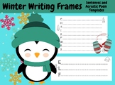 FREE Winter Writing, Christmas sentences, Winter Acrostic 