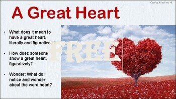 Preview of FREE Wit and Wisdom Grade 4 Module 1: A Great Heart Lesson 1