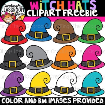 Preview of FREE Witch Hats Clipart {Creating4 the Classroom}