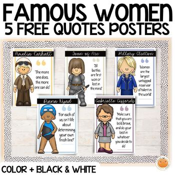 Preview of FREE Women's History Month Quote Posters | Important Women in History