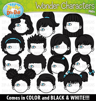 FREE Wonder Kid Characters Clipart {Zip-A-Dee-Doo-Dah Designs}