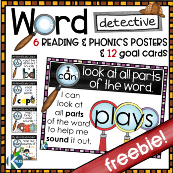 Free Word Detective Phonics Reading Strategy Posters And Goal Cards