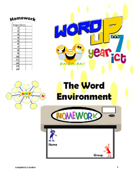 Preview of FREE-Word Environment Homework Booklet Year 6, Grade 6, Year 7, Grade 7,