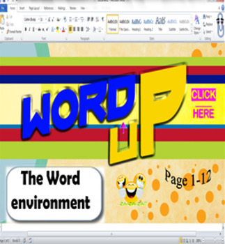 Preview of FREE-Word Environment Workbook Tutorial  Pg1-12. Year 6, Grade 6, Year 7 Grade 7