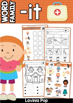 Preview of FREE Word Families Word Work Worksheets & Center Activities