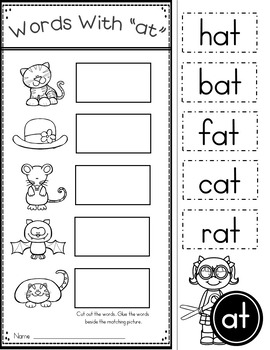 Free Word Family At Practice Printables And Activities By Crystal Mcginnis