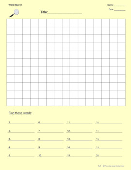 free word search editable template by the harstad collection