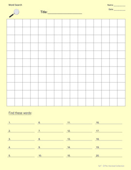 FREE - Word Search (editable template) by The Harstad Collection