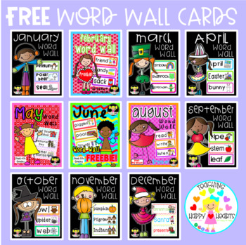 Preview of FREE Word Wall Cards