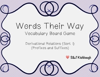 Preview of {FREE} Words Their Way Vocabulary Board Game