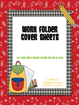 Preview of FREE Work Folder Covers