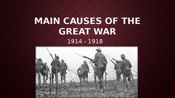 FREE! World History Power Point: Main Causes of WWI by One Stop History ...